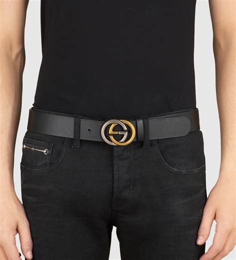 gucci belt with interlocking g